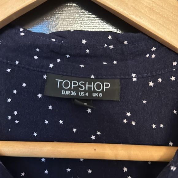TopShop blouse star design, size 4 - Picture 2 of 3